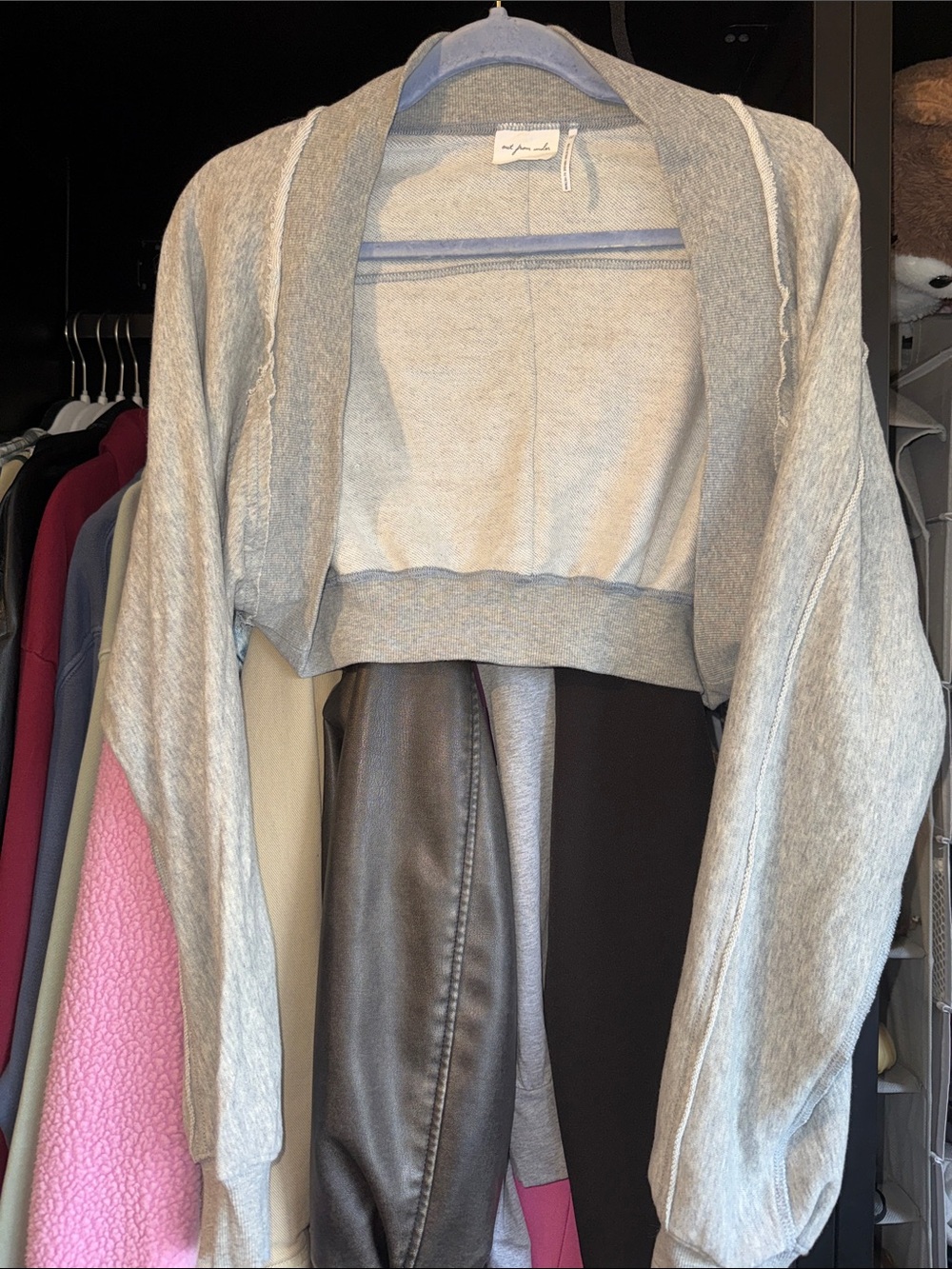 Urban Outfitters Light Gray Cropped Open-Front Women’s Cardigan Bolero Top